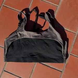 Nike Black and Gray Sports Bra